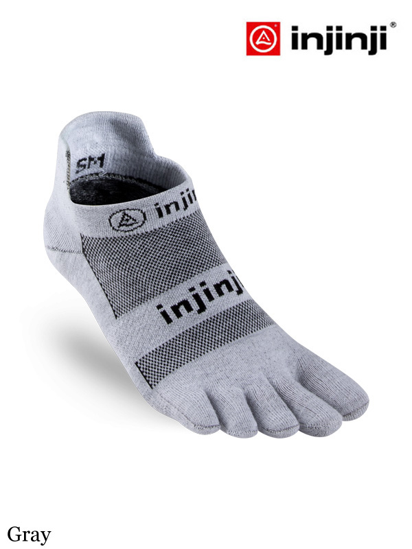 injinji,インジンジ,ラン・ライトウェイト・ノーショウ Gray