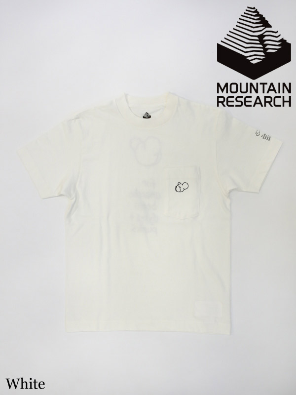 Mountain Research,マウンテンリサーチ,Mic Bear White,MICベアー Tシャツ ホワイト