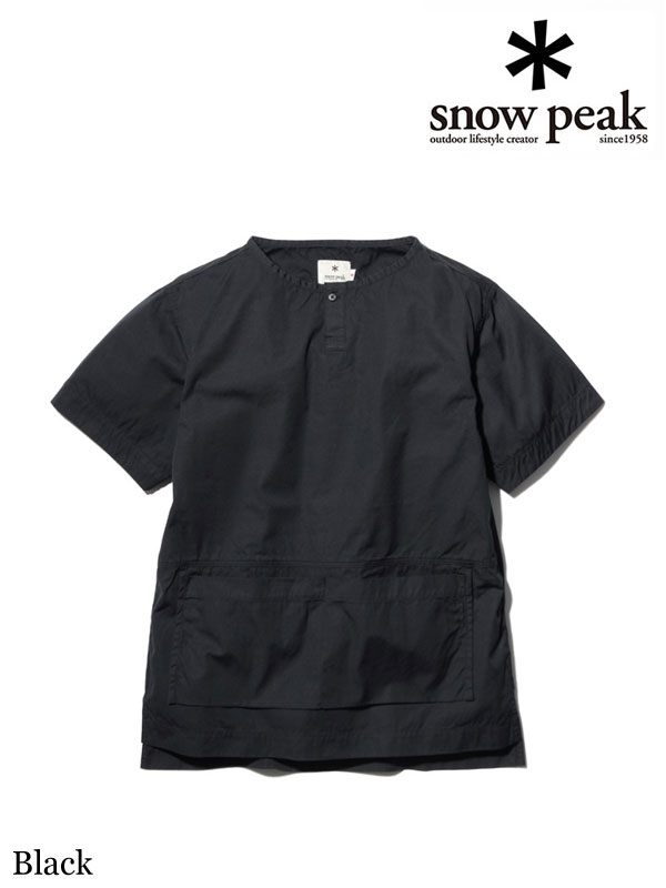 snow peak | スノーピーク , Sailor Cloth Aplon Shirt #Black , セーラー クロス エプロン シャツ #ブラック