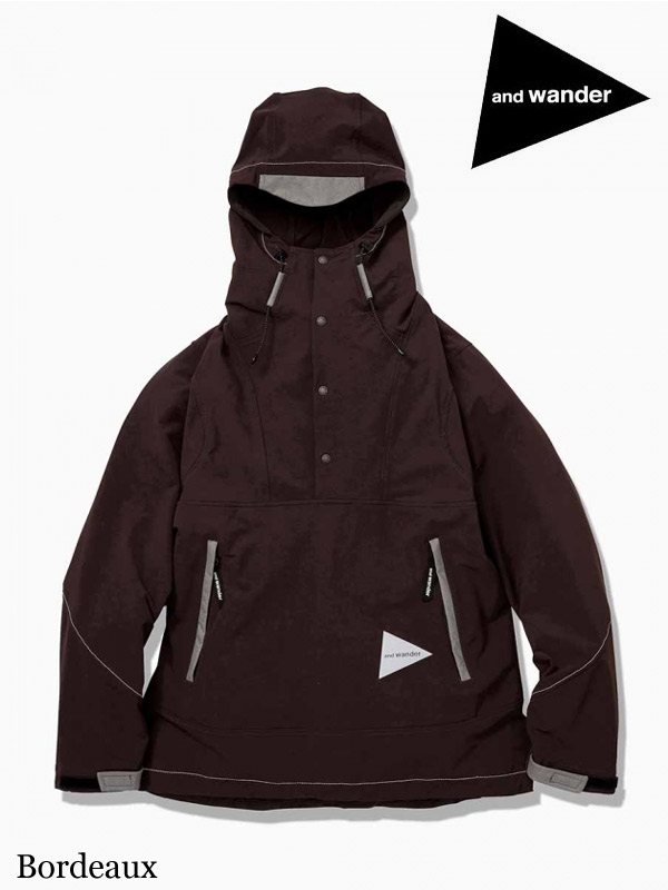 W's nylon double cloth hoodie #Bordeaux [AW93-FT014]｜and wander