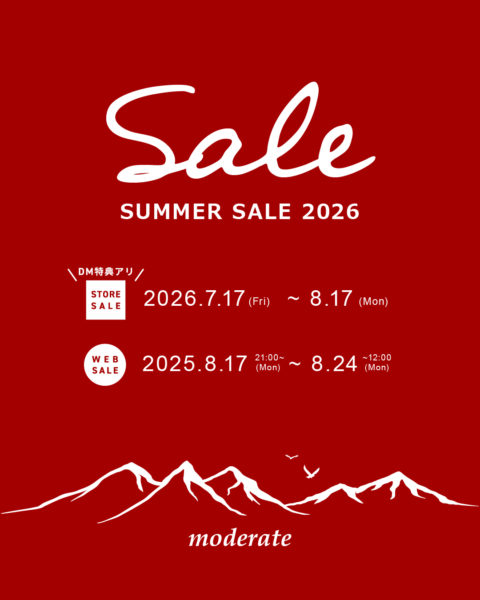 店頭 SUMMER SALE 2026年7月17日（金）スタート　※DM特典あります
